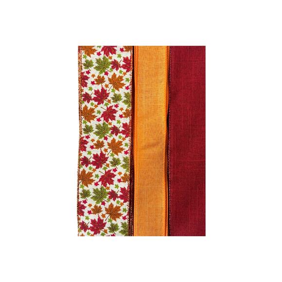 Fall Wreath Kit "Leaves Are Falling Autumn Is Calling" Sign Ribbons Bundle Set - Picture 4 of 5